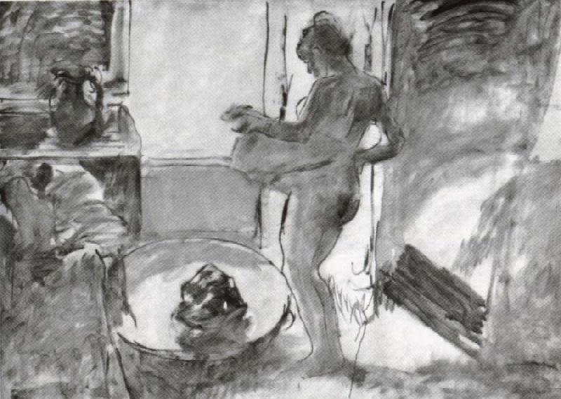 Edgar Degas Nude woman drying herself Germany oil painting art